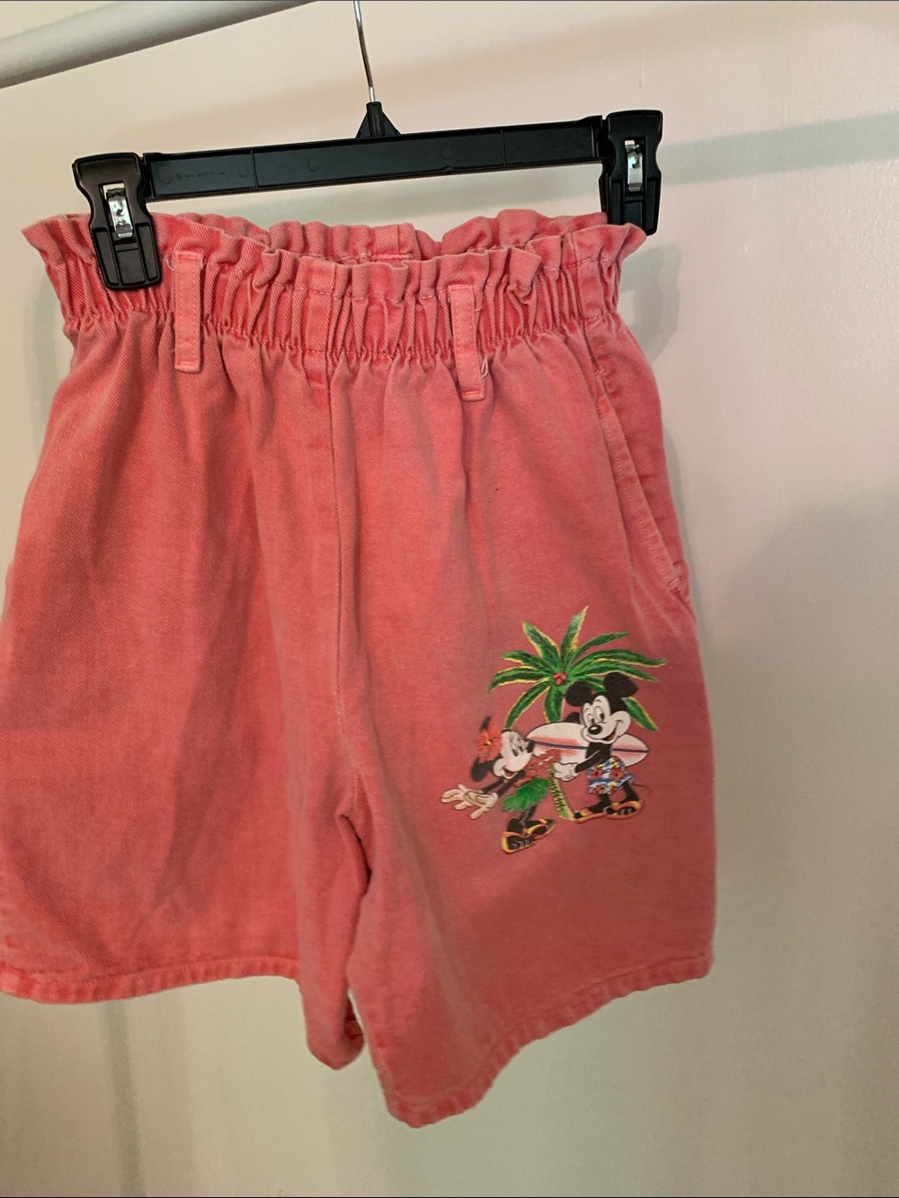 Women Coral Pink Cartoon Graphic Shorts